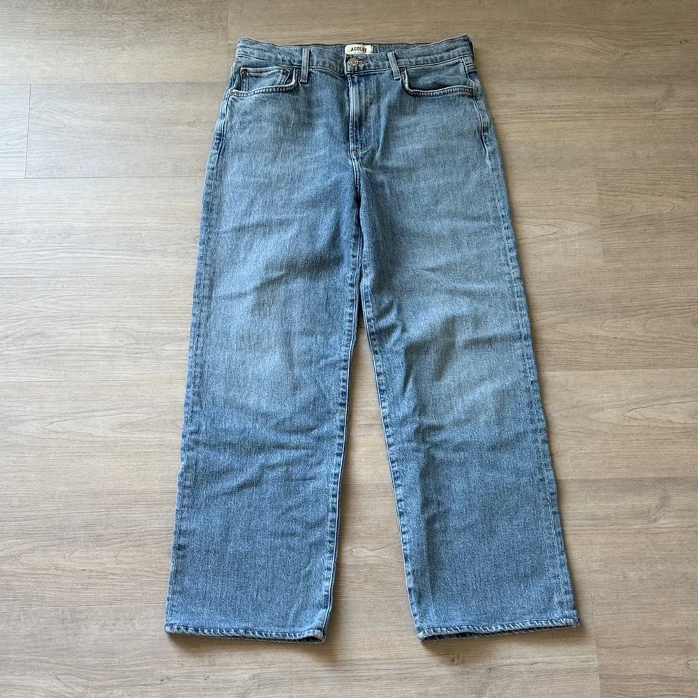 AGOLDE Harper Mid Rise Relaxed Straight Jeans in Flash Size 29 - Picture 6 of 12